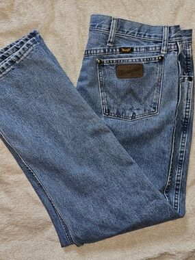 Wrangler Jeans Cowboy Cut 47MWZ Men's Denim Straight Blue Size 40×30